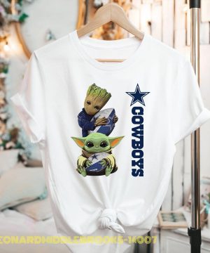 Baby Yoda And Groot Dallas Cow Football Team T Shirt Dallas Cow Shirt Dallas Cow Football Gift 14007 1