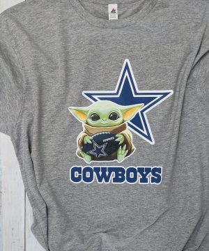 Baby Yoda Dallas Cow Star Wars Football Sports Gift 1