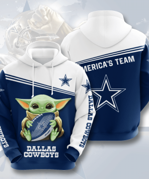 Baby Yoda Dallas Cowboys 3D NFL Hoodie