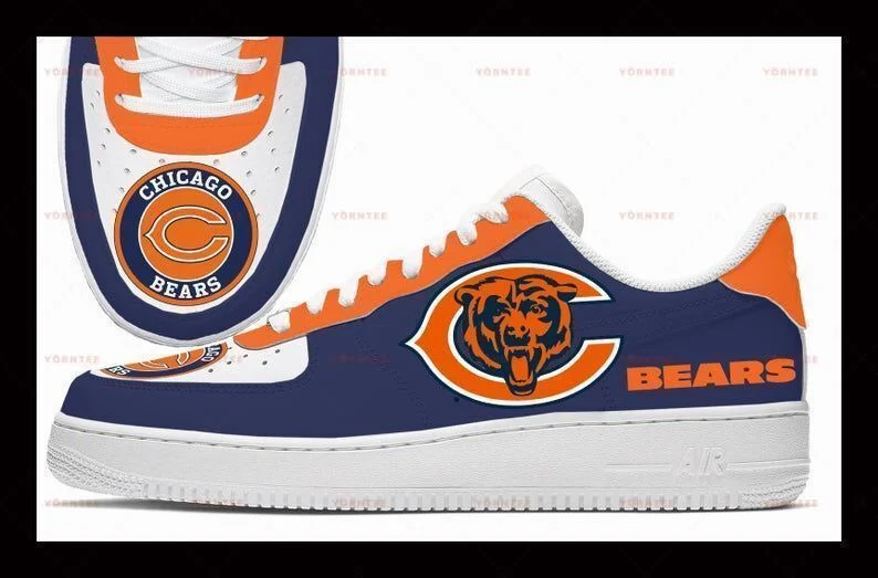 Chicago Bears NFL Football Team Sports AF1 Sneaker Shoes