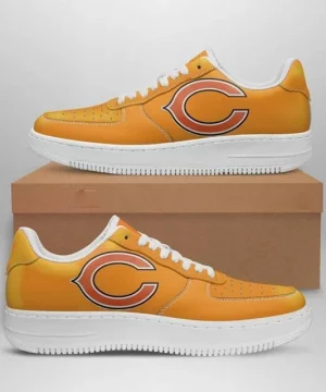 Chicago Bears Nfl Football AF1 Human Race Yellow Shoes