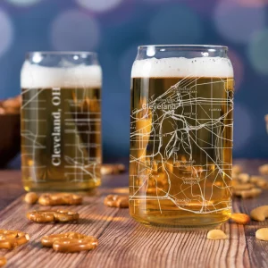Cleveland Beer Can Glass