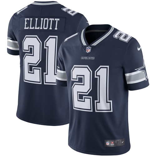 Dallas Cowboys 21 Ezekiel Elliott Navy Blue Vapor Untouchable Limited Stitched NFL Jersey 1 1