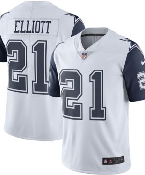 Dallas Cowboys 21 Ezekiel Elliott White Color Rush Limited Stitched NFL Jersey 1 1