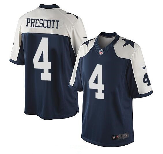 Dallas Cowboys 4 Dak Prescott Navy Blue Thanksgiving Alternate Stitched NFL Nike Game Jersey 1 1
