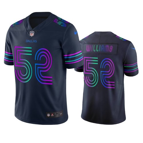 Connor Williams Navy Vapor City Edition Jersey, Dallas Cowboys 52 NFL Limited Jersey