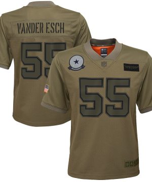Dallas Cowboys 55 Leighton Vander Esch 2019 Camo Salute To Service Stitched NFL Jersey 1 1