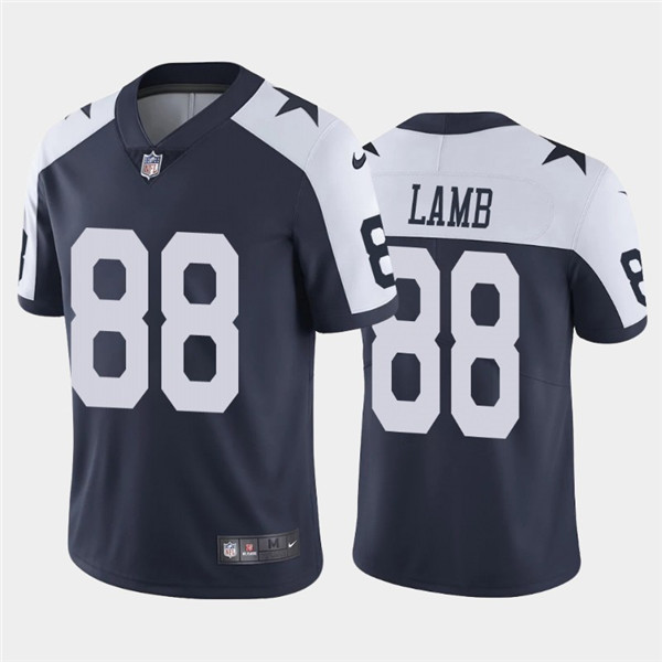 CeeDee Lamb Navy Thanksgiving Stitched Jersey, Dallas Cowboys 88 NFL Limited Jersey