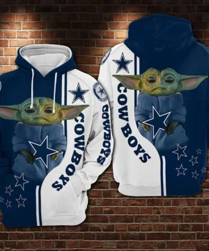 Dallas Cowboys Baby Yoda Gift For Fan 3D Hoodie H97 1