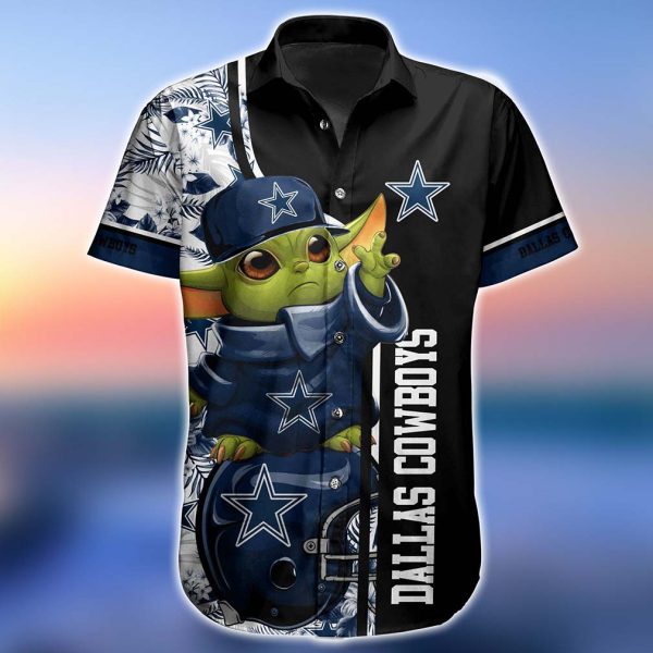 Dallas Cowboys Football NFL Baby Yoda Hawaiian Shirt And Short New Collection Trends Summer Perfect Gift For Fan 5