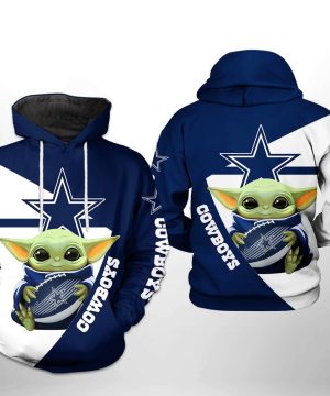 Dallas Cowboys Hoodie NFL Baby Yoda Team 3D Printed Hoodie 1