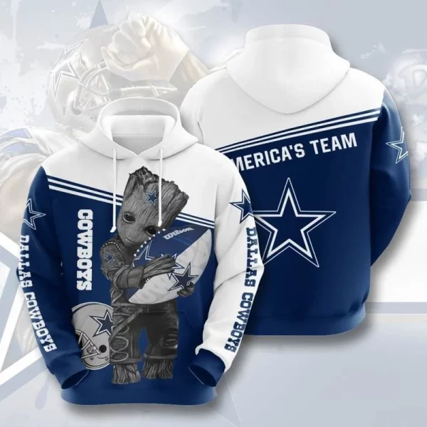 Dallas Cowboys nfl i am baby Groot Gift For Fan 3D Hoodie H97 1