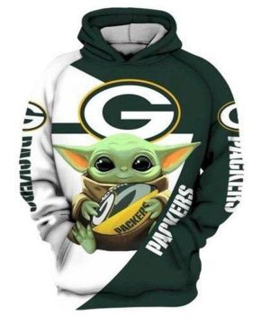 Green Bay Packers Nfl Baby Yoda Star Wars 3D Hoodie