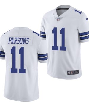 Mens Dallas Cowboys 11 Micah Parsons 2021 NFL Draft White Vapor Limited Stitched Jersey 1 1