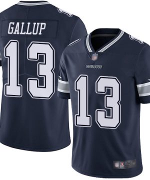 Mens Dallas Cowboys 13 Michael Gallup Navy Vapor Untouchable Limited Stitched NFL Jersey 1 1