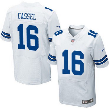 Matt Cassel Dallas Cowboys #16 White Road NFL Limited Jerseys