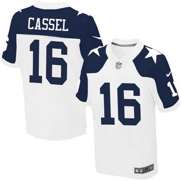 Matt Cassel Dallas Cowboys #16 White Thanksgiving NFL Limited Jerseys