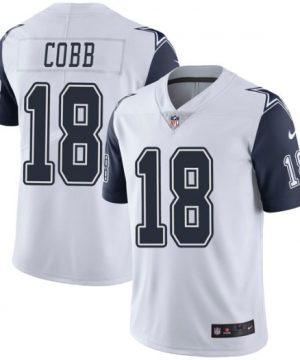 Mens Dallas Cowboys 18 Randall Cobb White Color Rush Limited Stitched NFL Jersey 1 1