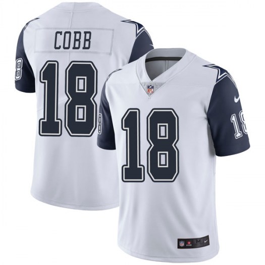 Randall Cobb Dallas Cowboys #18 White Color Rush NFL Limited Jerseys