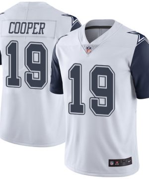 Mens Dallas Cowboys 19 Amari Cooper White Color Rush Limited Stitched NFL Jersey 1 1