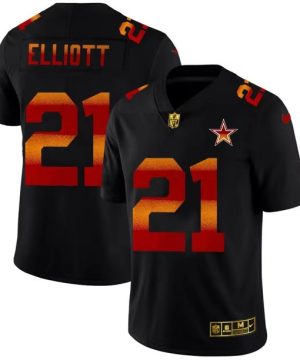 Mens Dallas Cowboys 21 Ezekiel Elliott 2020 Black Fashion Limited Stitched NFL Jersey 1 1