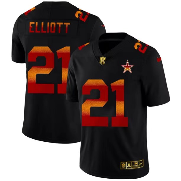 Ezekiel Elliott Dallas Cowboys #21 Black NFL Limited Jerseys