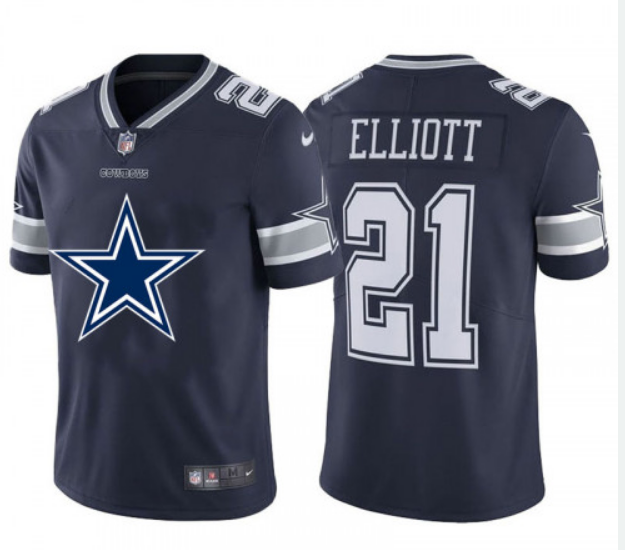 Ezekiel Elliott Dallas Cowboys #21 Navy NFL Limited Jerseys NFL Limited Jerseys
