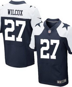 Mens Dallas Cowboys 27 J J Wilcox Navy Blue Thanksgiving Alternate NFL Nike Elite Jersey 1 1