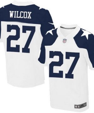 Mens Dallas Cowboys 27 J J Wilcox White Thanksgiving Alternate NFL Nike Elite Jersey 1 1