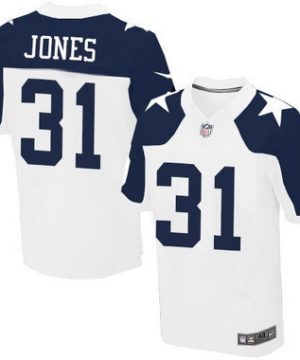 Mens Dallas Cowboys 31 Byron Jones White Thanksgiving Alternate NFL Nike Elite Jersey 1 1