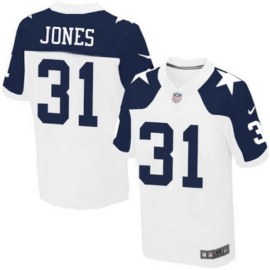 Mens Dallas Cowboys 31 Byron Jones White Thanksgiving Alternate NFL Nike Elite Jersey 1 1