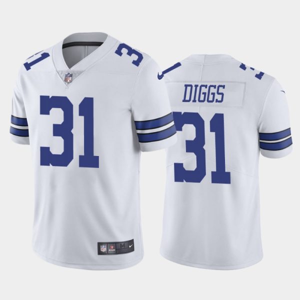 Mens Dallas Cowboys 31 Trevon Diggs White Vapor Untouchable Limited Stitched NFL Jersey 1 1