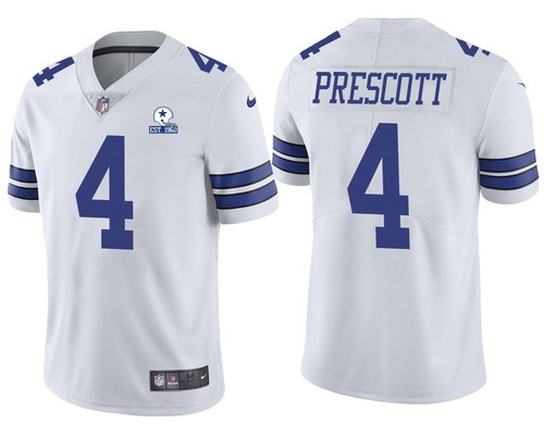 Dak Prescott Dallas Cowboys White 60th Anniversary Jersey