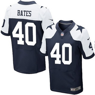 Mens Dallas Cowboys 40 Bill Bates Navy Blue Thanksgiving Retired Player NFL Nike Elite Jersey 1 1