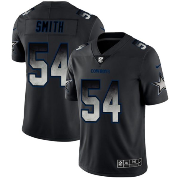 Mens Dallas Cowboys 54 Jaylon Smith Black 2019 Smoke Fashion Limited Stitched NFL Jersey 1 1