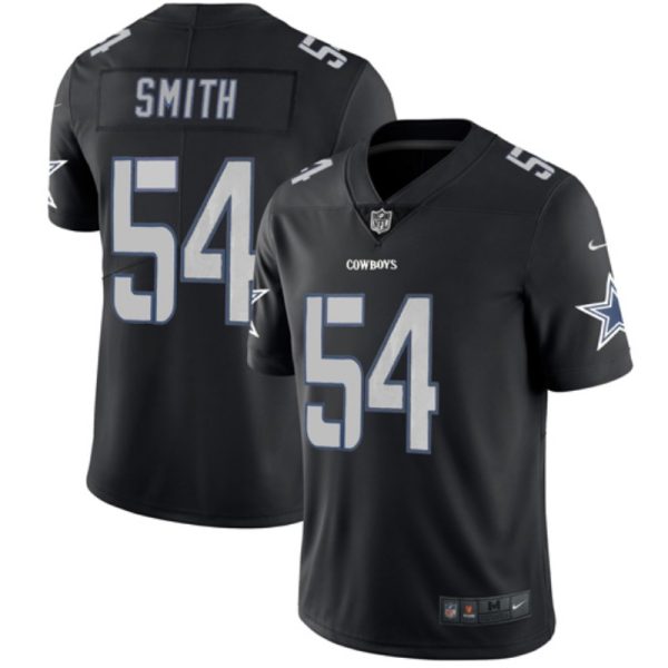 Mens Dallas Cowboys 54 Jaylon Smith Black Impact Limited Stitched NFL Jersey 1 1