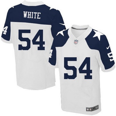 Mens Dallas Cowboys 54 Randy White White Thanksgiving Retired Player NFL Nike Elite Jersey 1 1