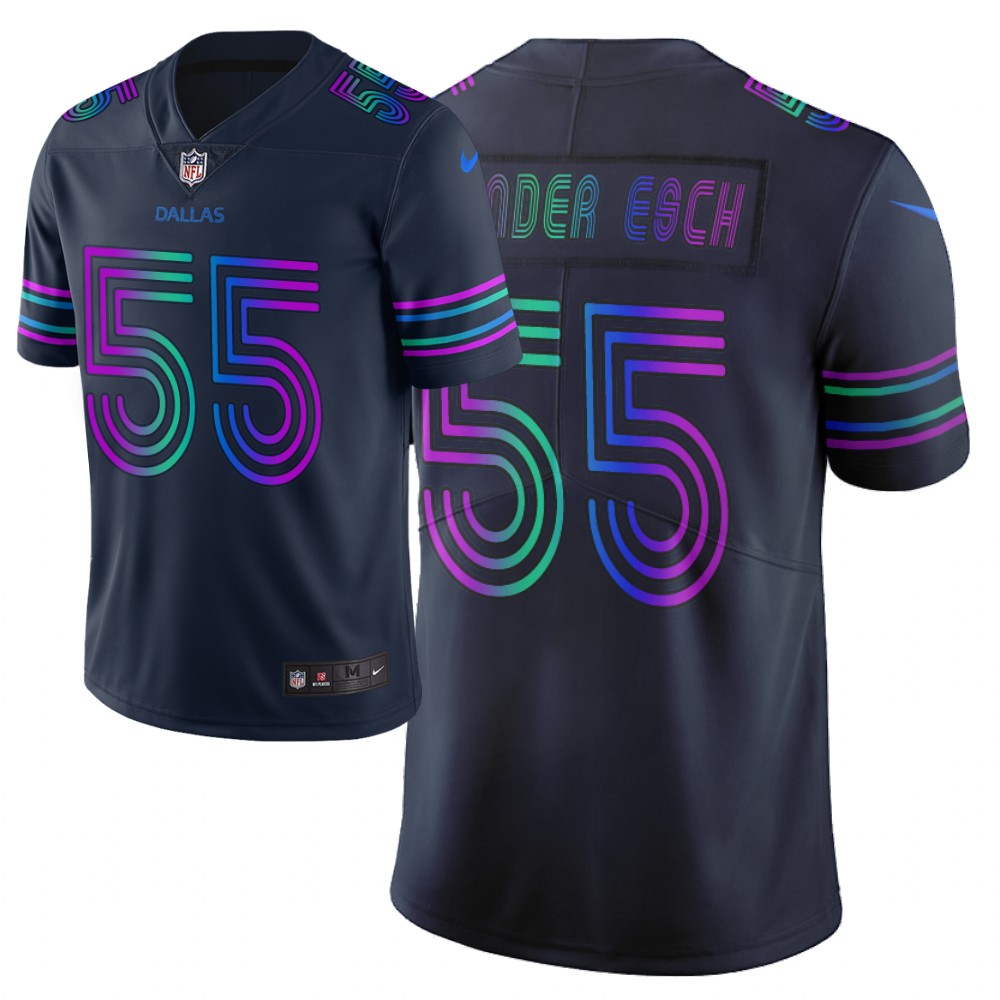 Mens Dallas Cowboys 55 Leighton Vander Esch Navy 2019 City Edition Limited Stitched NFL Jersey 1 1