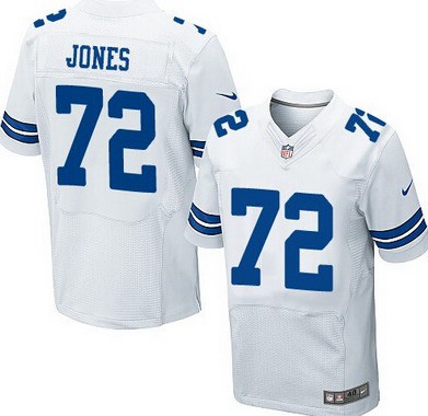 Mens Dallas Cowboys 72 Ed Jones White Retired Player NFL Nike Elite Jersey 1 1
