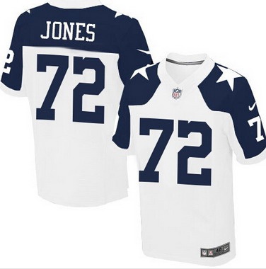 Ed Jones White Thanksgiving Retired Player Jersey, Men's Dallas Cowboys 72 NFL Limited Jersey
