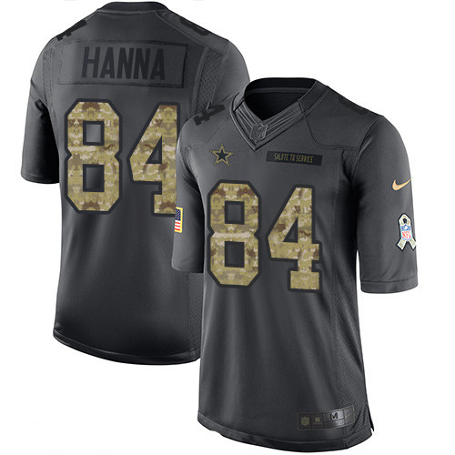 James Hanna Black Anthracite Stitched Jersey, Men's Dallas Cowboys 84 NFL Limited Jersey