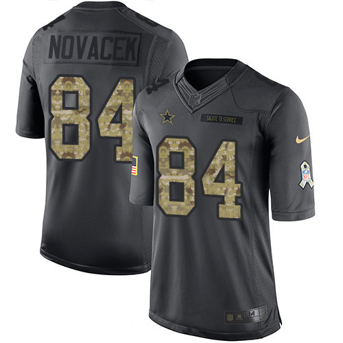 Jay Novacek Black Anthracite Stitched Jersey, Men's Dallas Cowboys 84 NFL Limited Jersey
