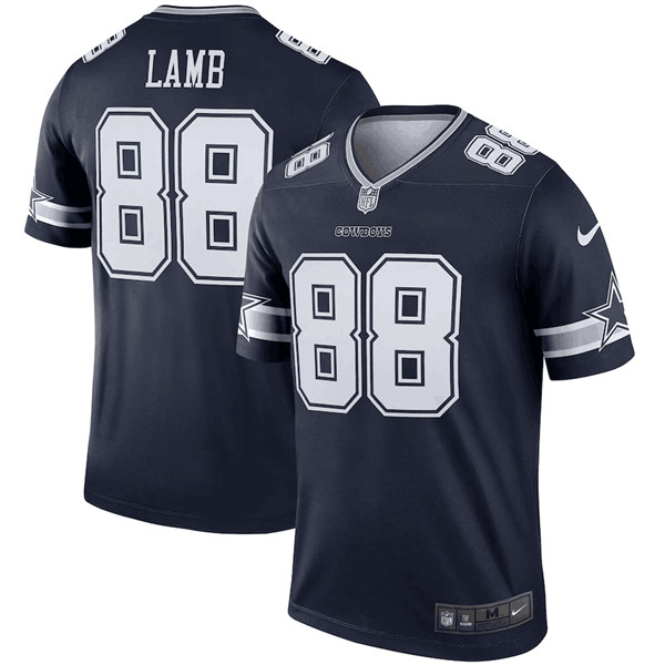 CeeDee Lamb Black Legend Stitched Jersey, Men's Dallas Cowboys 88 NFL Limited Jersey