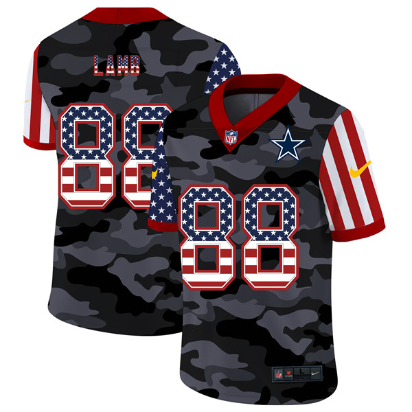 CeeDee Lamb Camo USA Flag Stitched Jersey, Men's Dallas Cowboys 88 NFL Limited Jersey