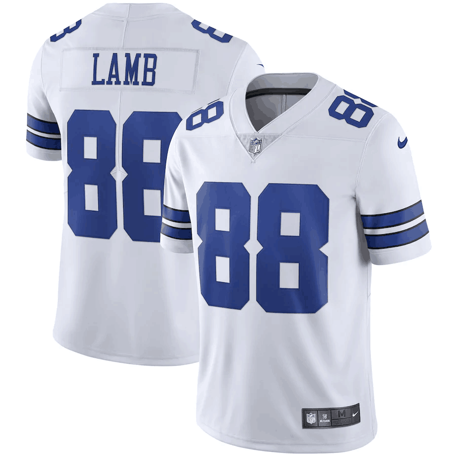 CeeDee Lamb White Vapor Stitched Jersey, Men's Dallas Cowboys 88 NFL Limited Jersey