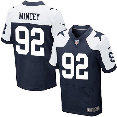 Jeremy Mincey Navy Blue Thanksgiving Jersey, Men's Dallas Cowboys #92 NFL Limited Jersey