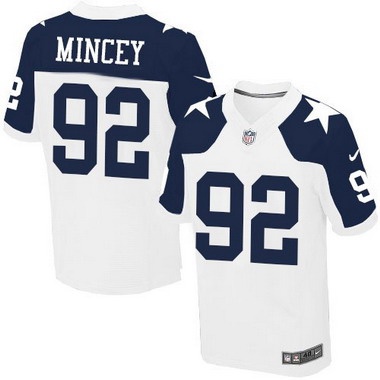 Jeremy Mincey White Thanksgiving Alternate Jersey, Men's Dallas Cowboys #92 NFL Limited Jersey