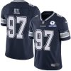 Mens Dallas Cowboys 97 Trysten Hill Navy With Est 1960 Patch Limited Stitched NFL Jersey 1 1