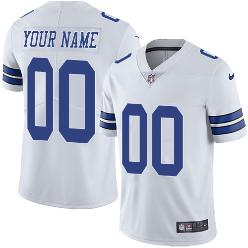 Mens Dallas Cowboys Customized White Vapor Untouchable NFL Stitched Limited Jersey 1 1