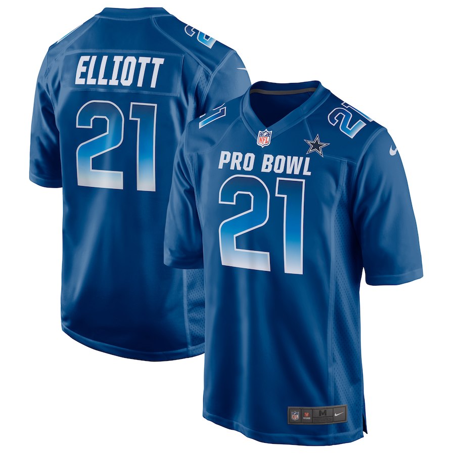 Ezekiel Elliott Dallas Cowboys #21 Royal Pro Bowl NFL Limited Jerseys